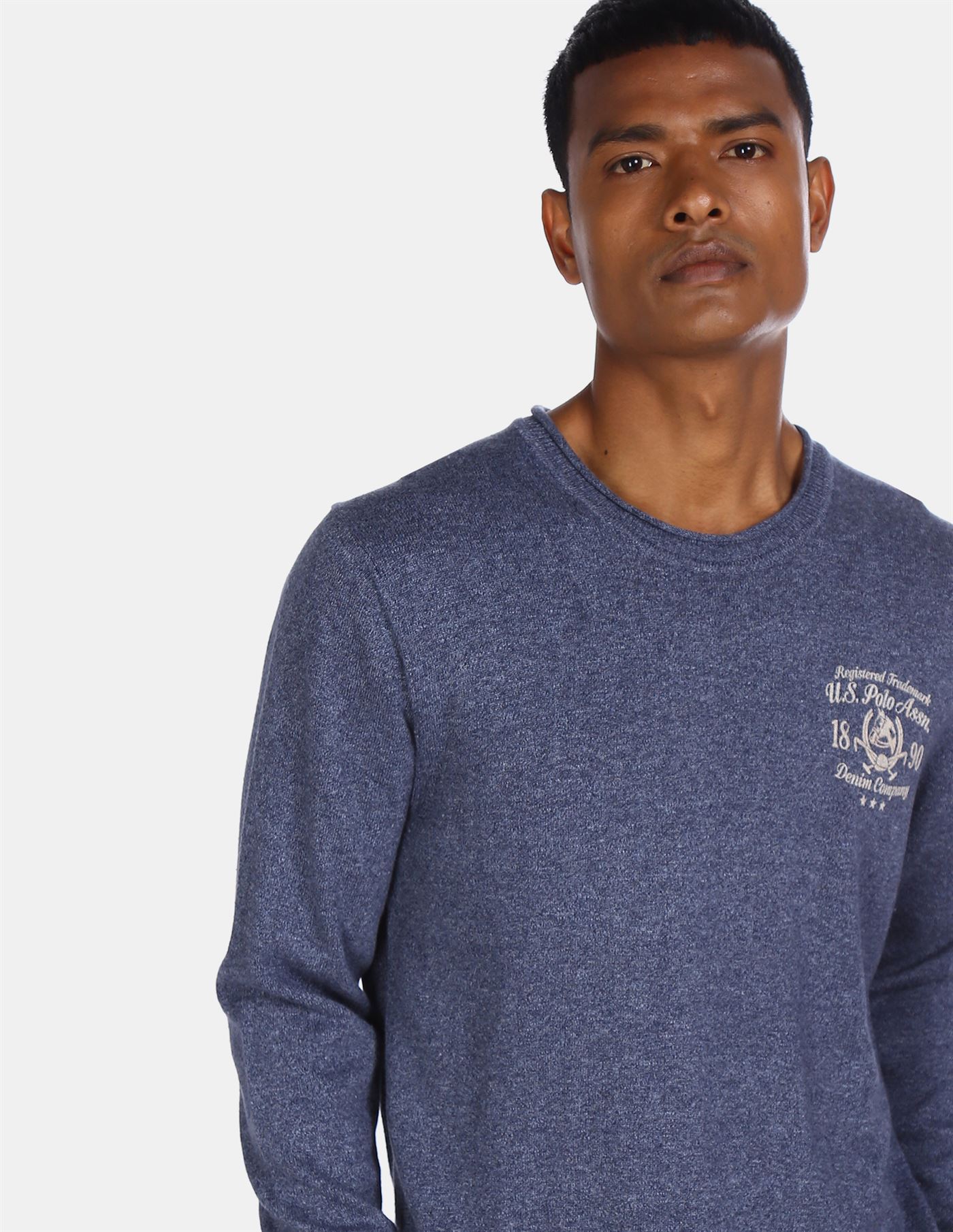 U.S.Polo Assn. Men Casual Wear Blue Sweater